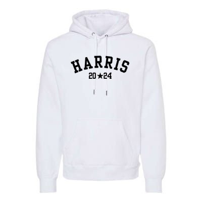 Kamala 2024 Vintage Curved Baseball Font Kamala Harris 2024 Premium Hoodie