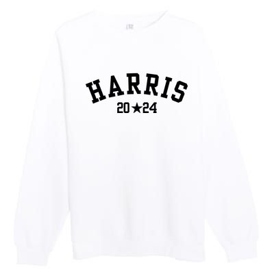 Kamala 2024 Vintage Curved Baseball Font Kamala Harris 2024 Premium Crewneck Sweatshirt