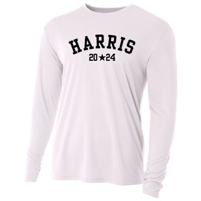 Kamala 2024 Vintage Curved Baseball Font Kamala Harris 2024 Cooling Performance Long Sleeve Crew