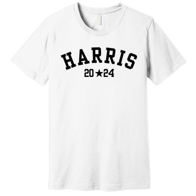 Kamala 2024 Vintage Curved Baseball Font Kamala Harris 2024 Premium T-Shirt