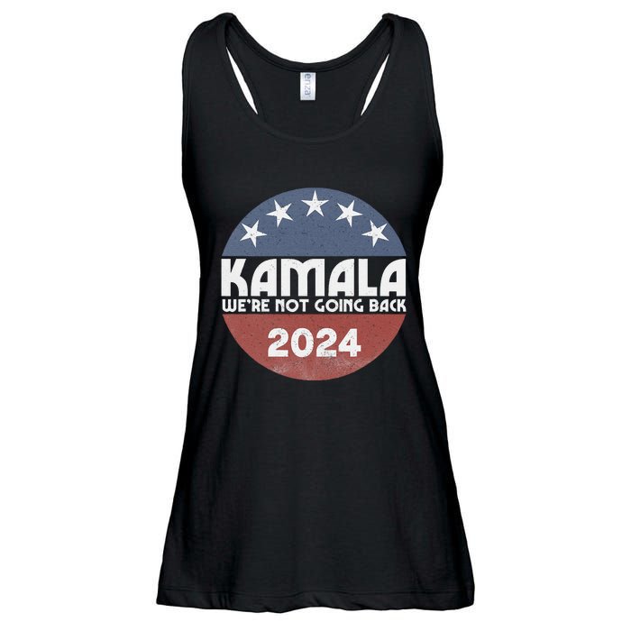 Kamala 2024 WeRe Not Going Back Slogan Vintage Distressed Ladies Essential Flowy Tank