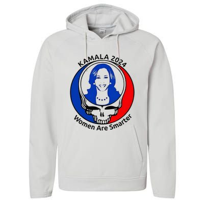 Kamala 2024 Women Are Smarter Parody – Feminine Power Performance Fleece Hoodie