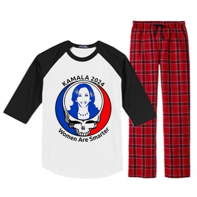 Kamala 2024 Women Are Smarter Parody – Feminine Power Raglan Sleeve Pajama Set