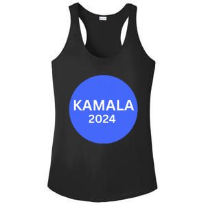 Kamala 2024 With Large Dot In Blue Ladies PosiCharge Competitor Racerback Tank