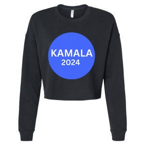 Kamala 2024 With Large Dot In Blue Cropped Pullover Crew