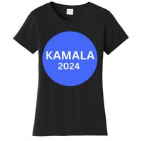 Kamala 2024 With Large Dot In Blue Women's T-Shirt