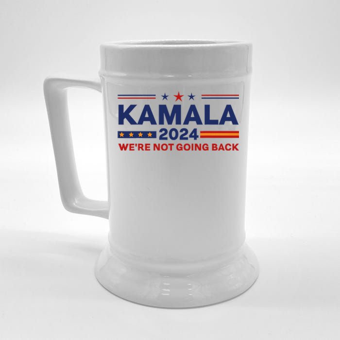 Kamala 2024 WeRe Not Going Back Slogan Vintage Distressed Beer Stein