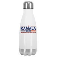 Kamala 2024 WeRe Not Going Back Slogan Vintage Distressed Stainless Steel Insulated Water Bottle