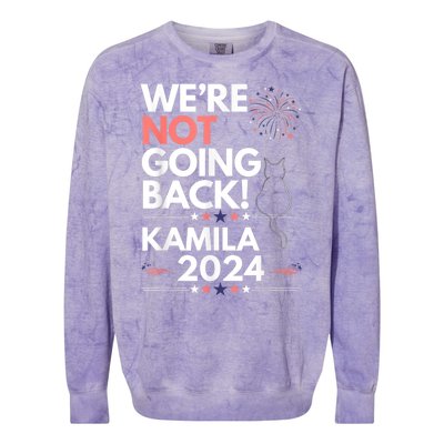 Kamila 2024 Were Not Going Back Cat Colorblast Crewneck Sweatshirt