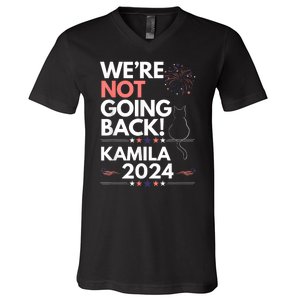 Kamila 2024 Were Not Going Back Cat V-Neck T-Shirt