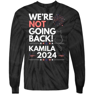 Kamila 2024 Were Not Going Back Cat Tie-Dye Long Sleeve Shirt