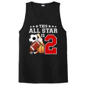 Kids 2 Year Old Sports Star Birthday Party All Sport 2nd PosiCharge Competitor Tank