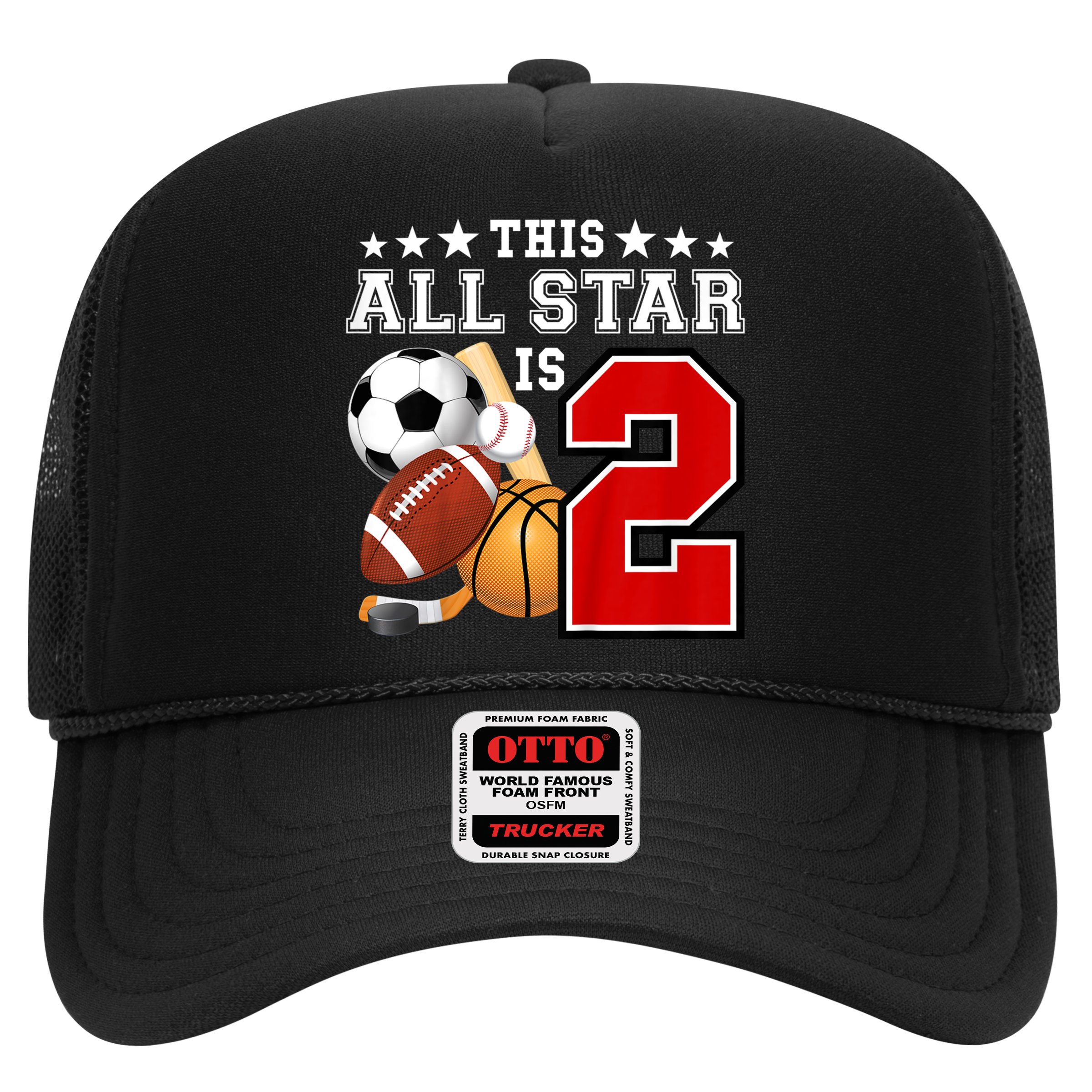Kids 2 Year Old Sports Star Birthday Party All Sport 2nd Hat