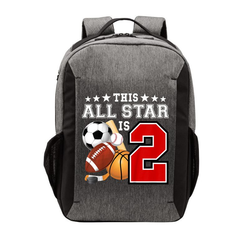 Kids 2 Year Old Sports Star Birthday Party All Sport 2nd Vector Backpack