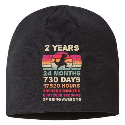 Kids 2 Year Old Dinosaur Second Birthday 2nd Birthday Boy Girl Sustainable Beanie