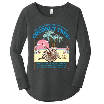 Kamala 2024 You Think You Just Fell Out Of A Coconut Tree Women's Perfect Tri Tunic Long Sleeve Shirt