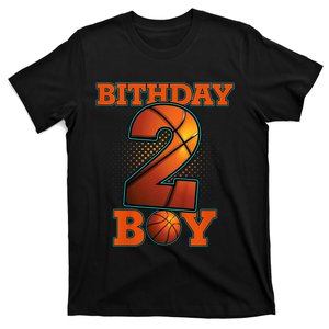 K.i.d.s 2 Years Old Basketball Boy 2nd Birthday Party T-Shirt