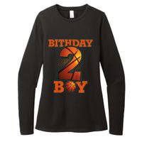 K.i.d.s 2 Years Old Basketball Boy 2nd Birthday Party Womens CVC Long Sleeve Shirt