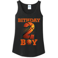 K.i.d.s 2 Years Old Basketball Boy 2nd Birthday Party Ladies Essential Tank