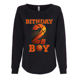 K.i.d.s 2 Years Old Basketball Boy 2nd Birthday Party Womens California Wash Sweatshirt