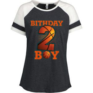 K.i.d.s 2 Years Old Basketball Boy 2nd Birthday Party Enza Ladies Jersey Colorblock Tee