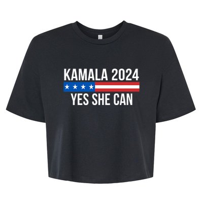 Kamala 2024 Yes She Can Kamala 2024 Yes She Can Bella+Canvas Jersey Crop Tee