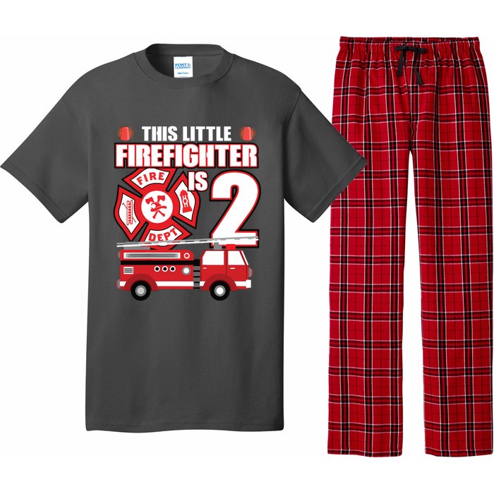 Kids 2 Year Old Firefighter Birthday Party Fire Truck 2nd Gift Pajama Set