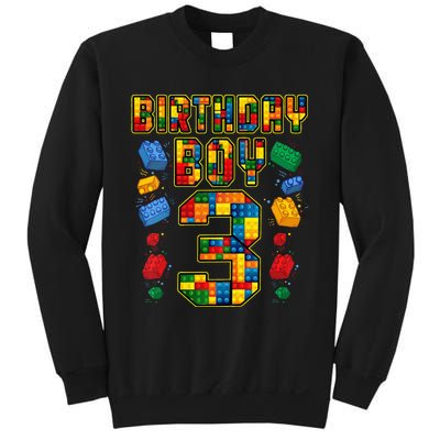 Kids 3rd Birthday Master Builder 3 Years Old Block Building Sweatshirt