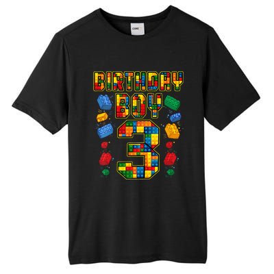 Kids 3rd Birthday Master Builder 3 Years Old Block Building Tall Fusion ChromaSoft Performance T-Shirt