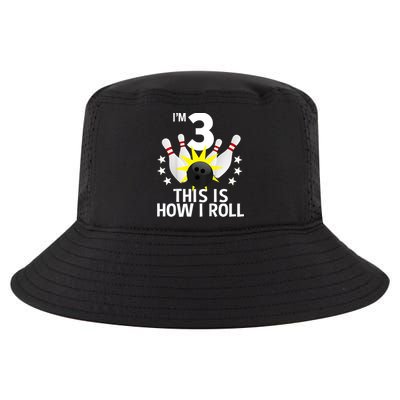 Kids 3 Year Old Bowling Birthday Party How I Roll 3rd Cool Comfort Performance Bucket Hat