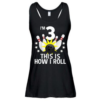 Kids 3 Year Old Bowling Birthday Party How I Roll 3rd Ladies Essential Flowy Tank
