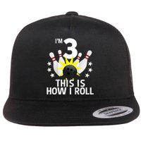 Kids 3 Year Old Bowling Birthday Party How I Roll 3rd Flat Bill Trucker Hat