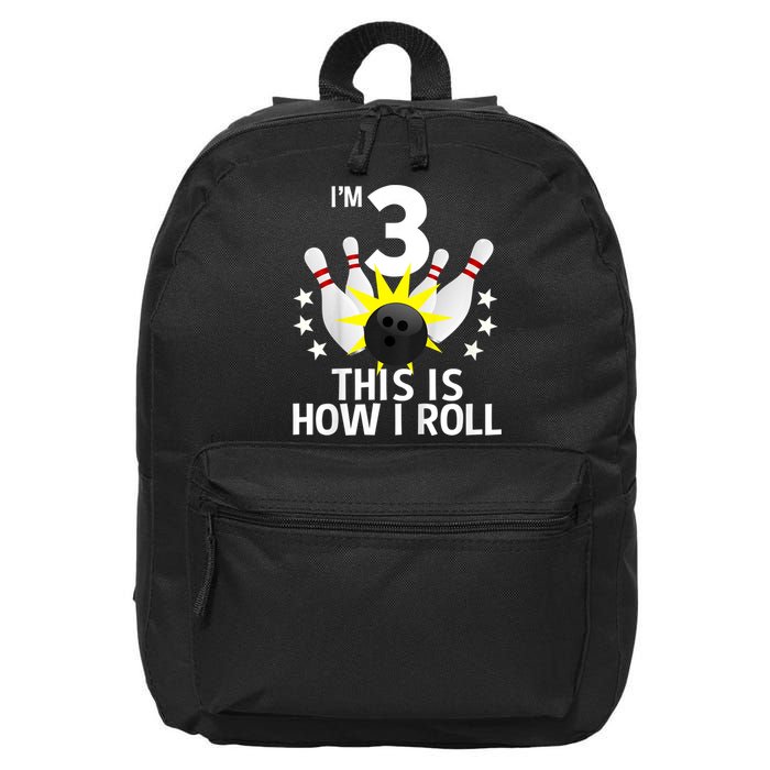 Kids 3 Year Old Bowling Birthday Party How I Roll 3rd 16 in Basic Backpack