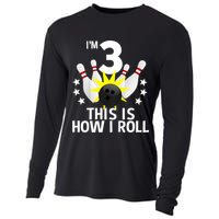 Kids 3 Year Old Bowling Birthday Party How I Roll 3rd Cooling Performance Long Sleeve Crew