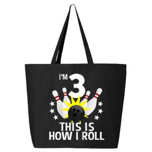 Kids 3 Year Old Bowling Birthday Party How I Roll 3rd 25L Jumbo Tote