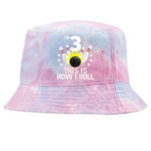 Kids 3 Year Old Bowling Birthday Party How I Roll 3rd Tie-Dyed Bucket Hat