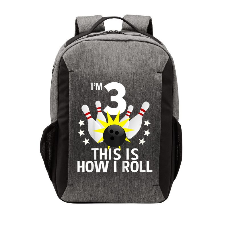 Kids 3 Year Old Bowling Birthday Party How I Roll 3rd Vector Backpack