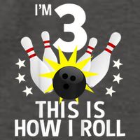 Kids 3 Year Old Bowling Birthday Party How I Roll 3rd Vector Backpack