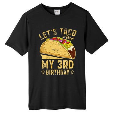 Kids 3 Year Old Funny Lets Taco Bout My 3rd Birthday Tall Fusion ChromaSoft Performance T-Shirt