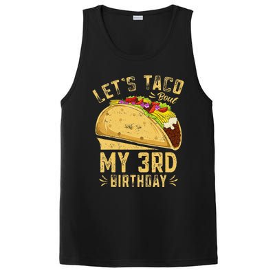 Kids 3 Year Old Funny Lets Taco Bout My 3rd Birthday PosiCharge Competitor Tank