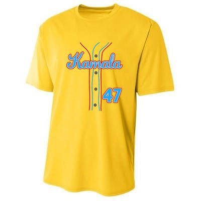 Kamala 47 Baseball Jersey Team Madam President Halloween Youth Performance Sprint T-Shirt