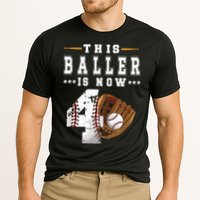 Kids 4th Birthday Baseball Boy Four Year Old Baseball Player Cooling Performance Crew T-Shirt
