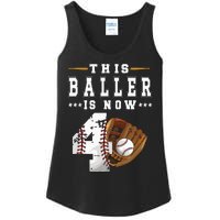 Kids 4th Birthday Baseball Boy Four Year Old Baseball Player Ladies Essential Tank