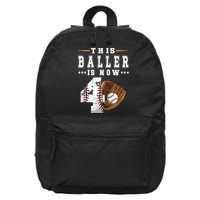 Kids 4th Birthday Baseball Boy Four Year Old Baseball Player 16 in Basic Backpack