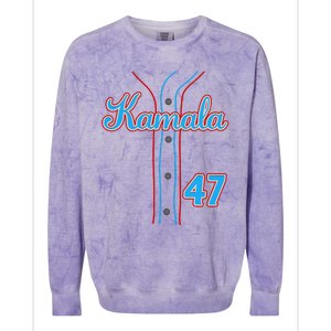 Kamala 47 Baseball Jersey Team Madam President Halloween Gift Colorblast Crewneck Sweatshirt