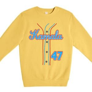 Kamala 47 Baseball Jersey Team Madam President Halloween Gift Premium Crewneck Sweatshirt