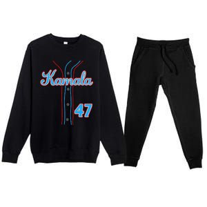 Kamala 47 Baseball Jersey Team Madam President Halloween Gift Premium Crewneck Sweatsuit Set