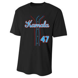 Kamala 47 Baseball Jersey Team Madam President Halloween Gift Performance Sprint T-Shirt