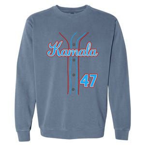 Kamala 47 Baseball Jersey Team Madam President Halloween Gift Garment-Dyed Sweatshirt