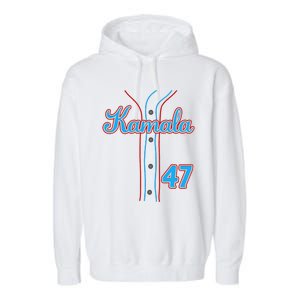 Kamala 47 Baseball Jersey Team Madam President Halloween Gift Garment-Dyed Fleece Hoodie